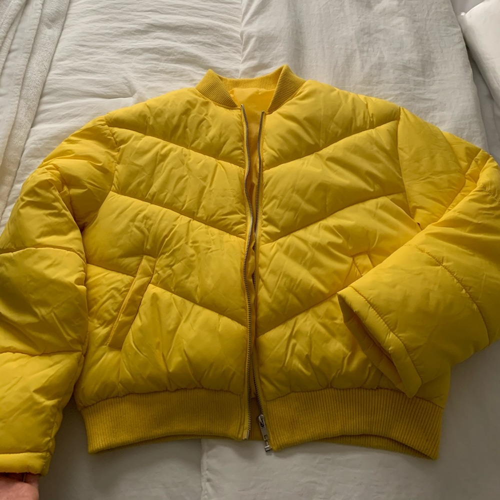 Yellow Puffer Jacket - image 1